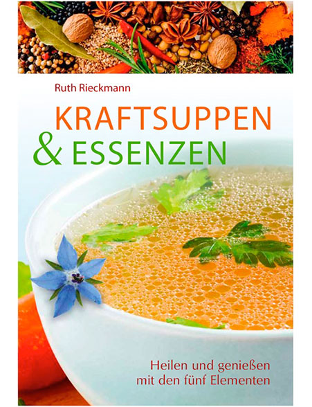 dieses Foto zeigt das Cover vom Buch Kraftsuppen & Essenzen